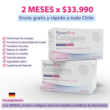 2x Elysian Beauty Colágeno 1 mes de tratamiento - Tecnología Alemana