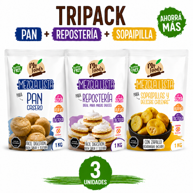 Tripack Pan + Repostería + Sopaipilla Sin Gluten