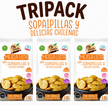 Pack 3 Mezclas Sopaipilla Sin Gluten 1kg