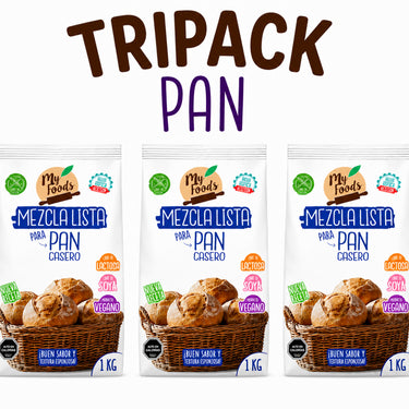 Pack 3 Mezclas Pan Casero Sin Gluten 1kg