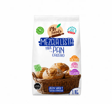 Mezcla Lista para PAN CASERO Sin Gluten (1 KG) Nueva Receta
