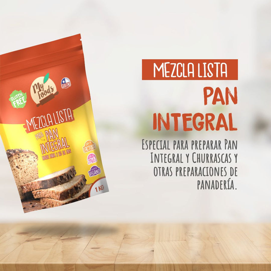 Mezcla Lista para PAN INTEGRAL Sin Gluten (1 KG) *Imagen referencial