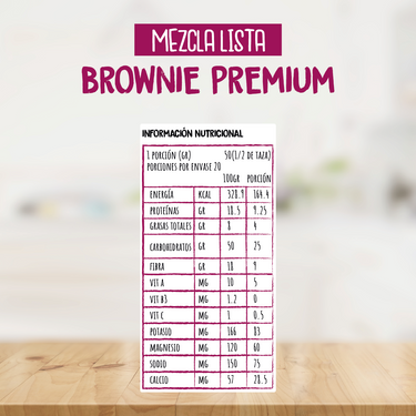 Mezcla Lista para BROWNIE PREMIUM Sin Gluten (500 G)