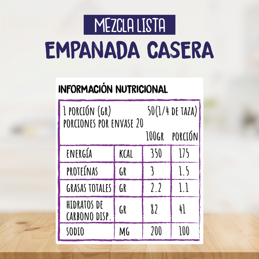 Mezcla Lista para EMPANADA CASERA Sin Gluten (1 KG)