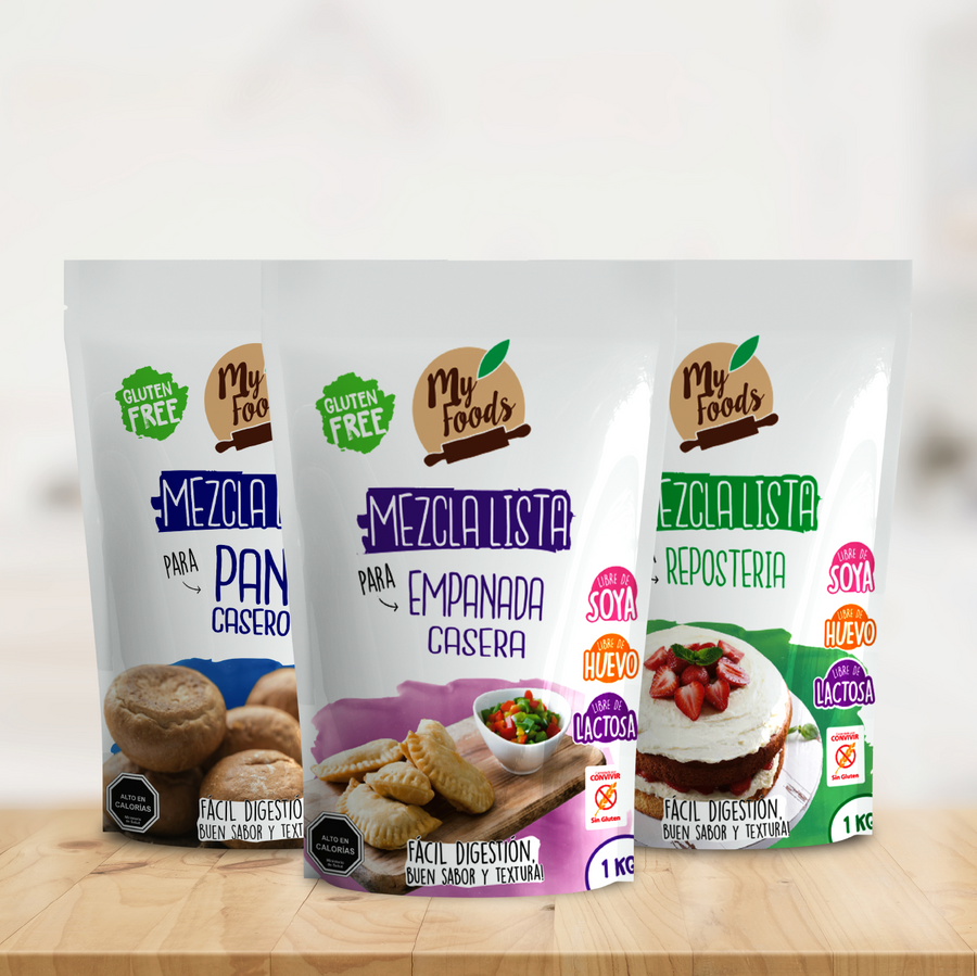 PACK 2 REPOSTERÍA + 1 PAN Mezcla Lista Sin Gluten (3 KG)