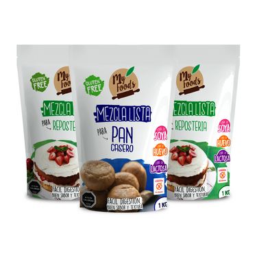 PACK 2 REPOSTERÍA + 1 PAN Mezcla Lista Sin Gluten (3 KG)