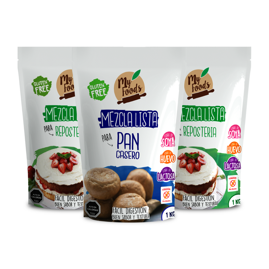 PACK 2 REPOSTERÍA + 1 PAN Mezcla Lista Sin Gluten (3 KG)